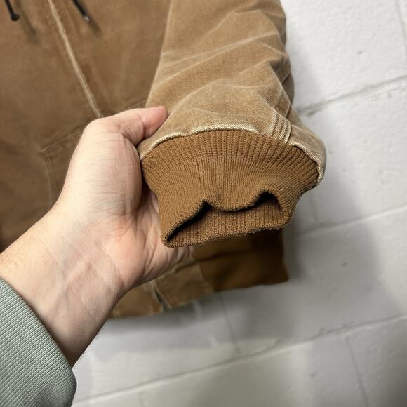 Y2K Carhartt Quilted Hooded Active Jacket “Brown” WJ130 - Picture 4 of 9